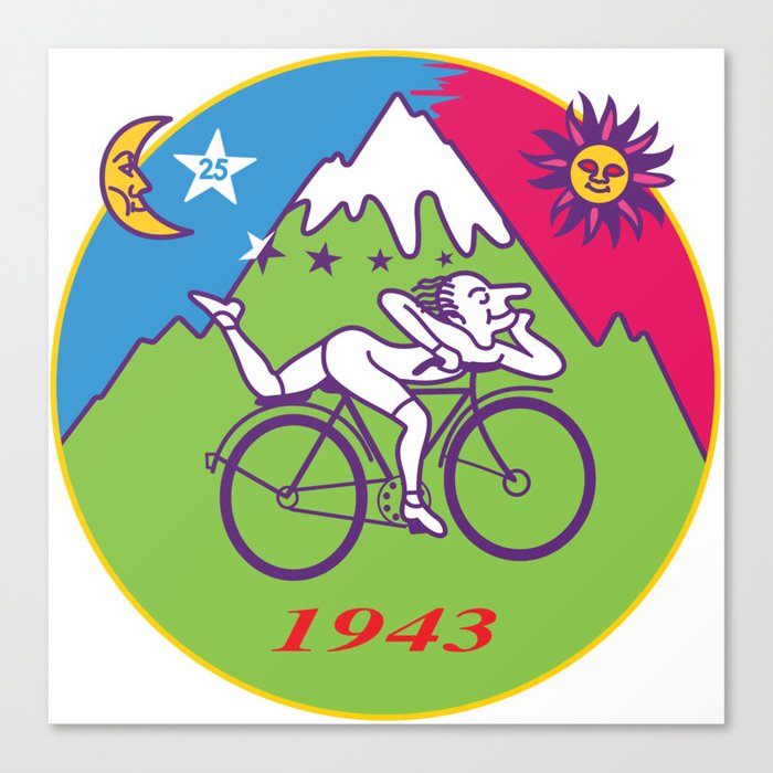 Albert Hofmann Bicycle Day LSD 1943 Circle Canvas Print
