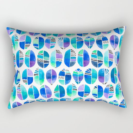 Oceanic Coffee Beans Pattern Rectangular Pillow