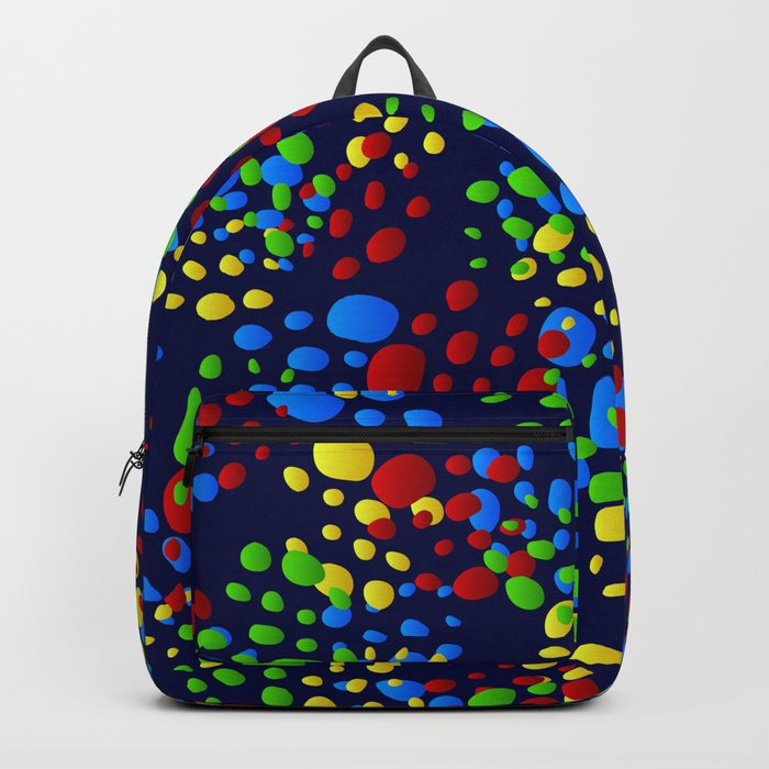 Colorful Paint Drops Design  Backpack