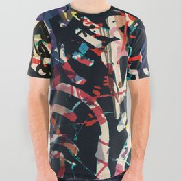 Graffiti Abstract Art Spray Paint All Over Graphic Tee