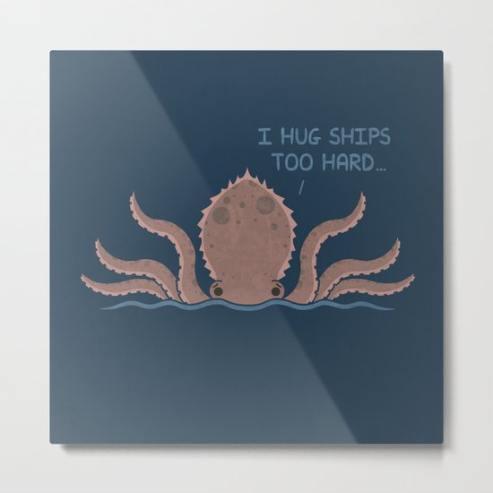 Monster Issues - Kraken Metal Print
