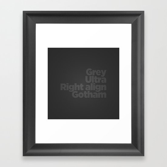 MetaType Black Framed Art Print