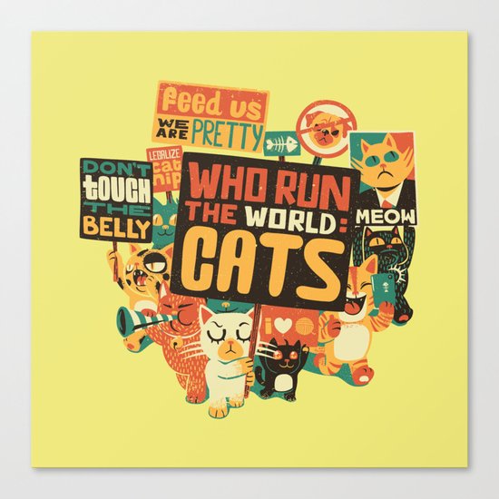 Who Run The World Cats Canvas Print
