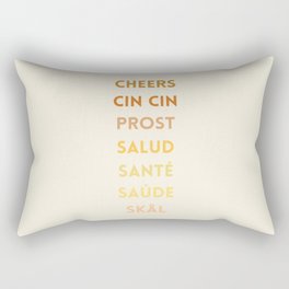 Cheers In Different Languages  Rectangular Pillow