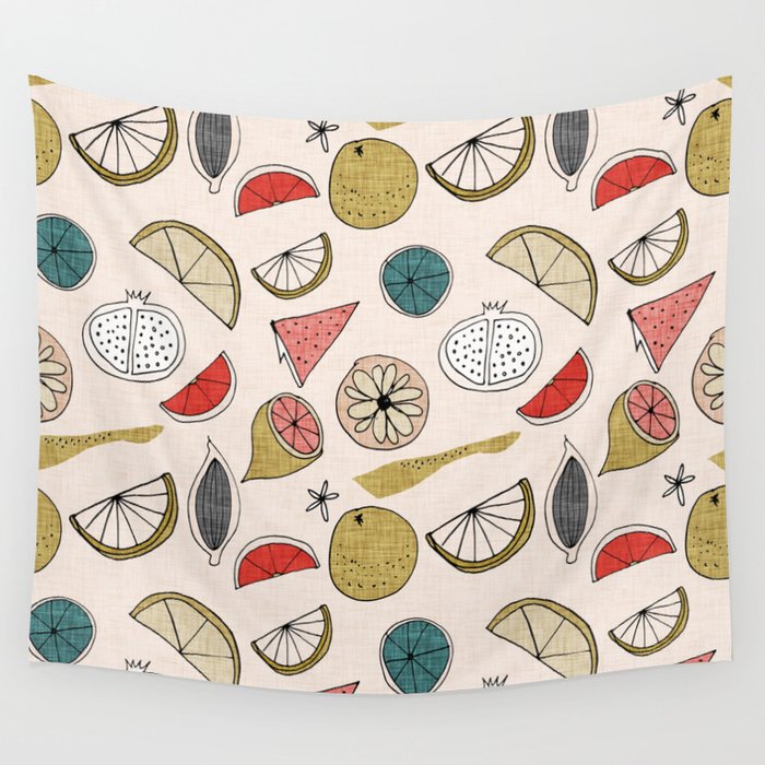 Pop Fruit Pearl Wall Tapestry