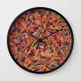 The Evening Prayer painting from Africa Wall Clock