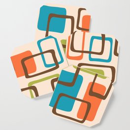 Mid Century Modern Abstract Squares Pattern 454 Coaster