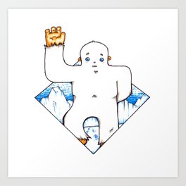 Hi from Yeti Art Print