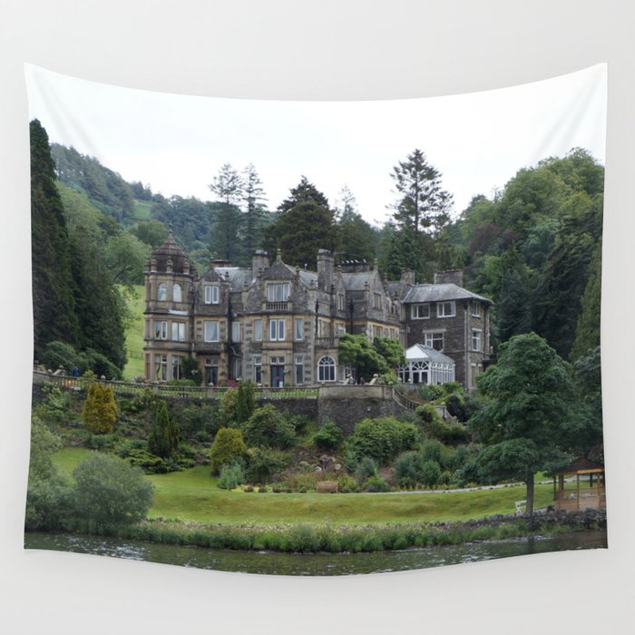 Great Britain Photography - Old Hotel Surrounded By Wonderful Nature Wall Tapestry