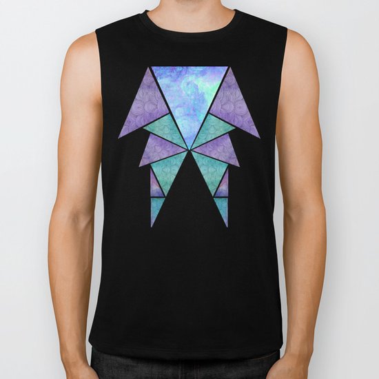 Geometric Reflection Biker Tank