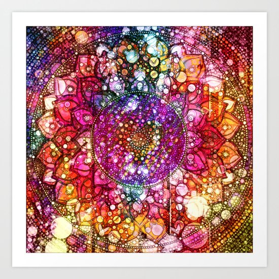 Distressed Mandala Art Print