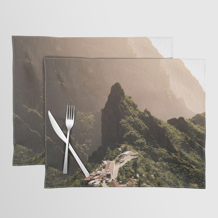 Spain Photography - Small Village Surrounded By Majestic Landscape Placemat