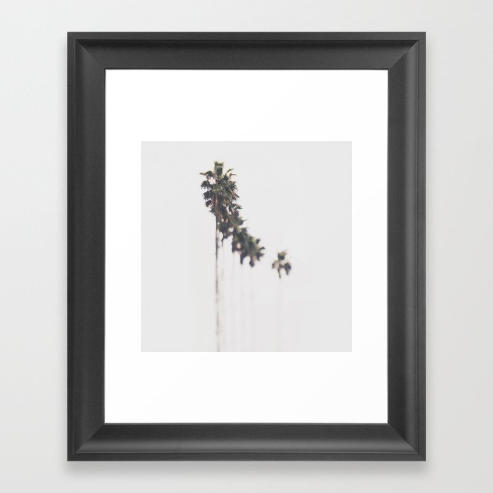 Palm Trees Print - Minimalist Palm Springs California Travel Photography by Ingrid Beddoes Framed Art Print