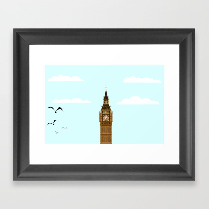 Big Ben Blue Skies Framed Art Print