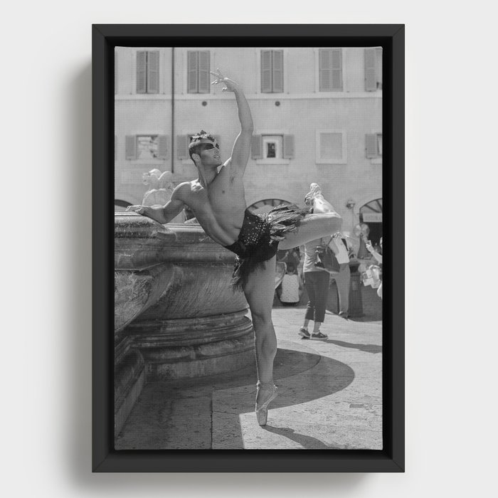 Dancer at the Pantheon Framed Canvas