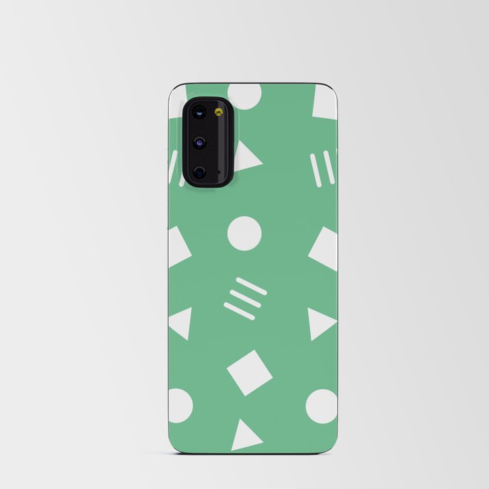 Mint and white shapes Android Card Case