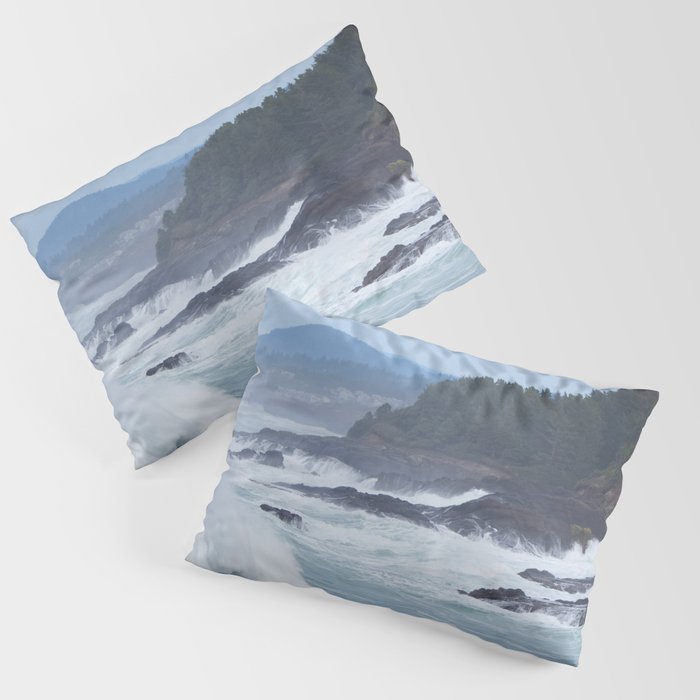 Crashing Waves In Blue Pillow Sham