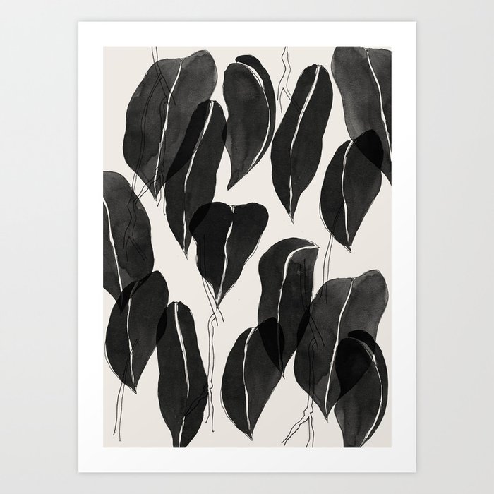 Minimalist Leaves Art Print