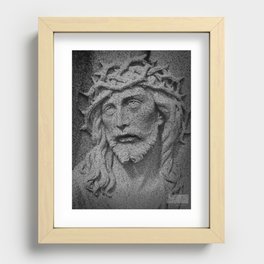 Stone Jesus Recessed Framed Print