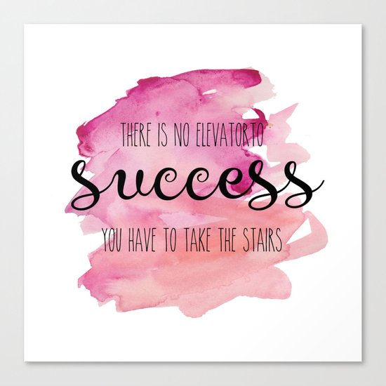 No elevator to success Canvas Print
