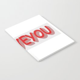 Cute Expression Design "#ILOVEYOU". Buy Now Notebook