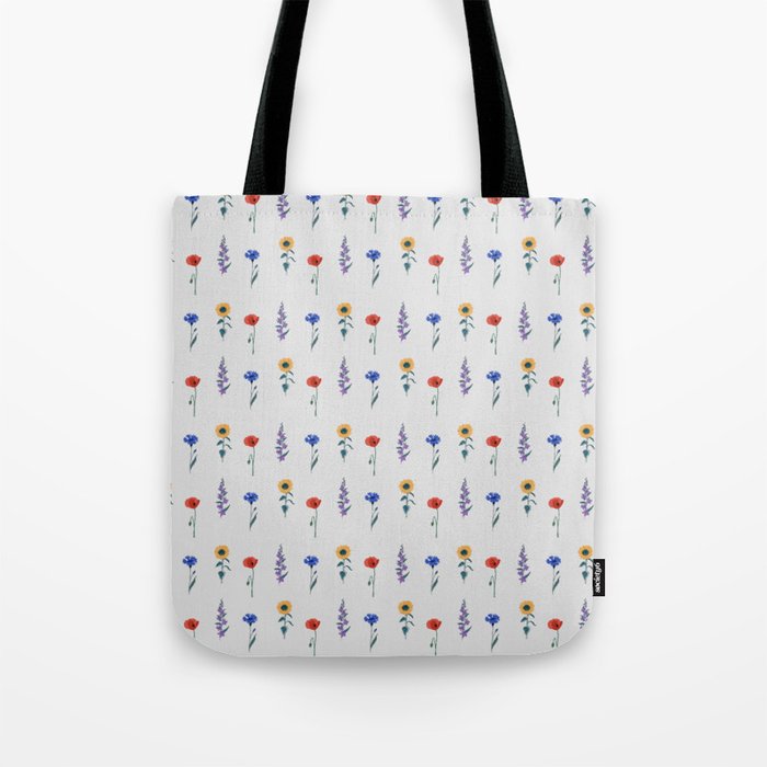 Floral pattern (gray) Tote Bag