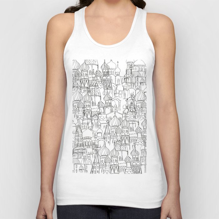 Russian cathedral church line drawing Tank Top