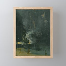 James Abbott McNeill Whistler - Nocturne in Black and Gold Framed Mini Art Print