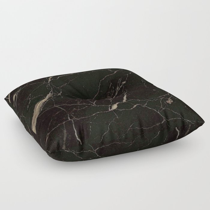 Gilded Black Marble Cracked Marmer Floor Pillow