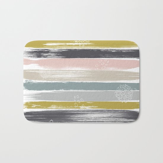 Fragments, Brushstrokes and Circles Bath Mat