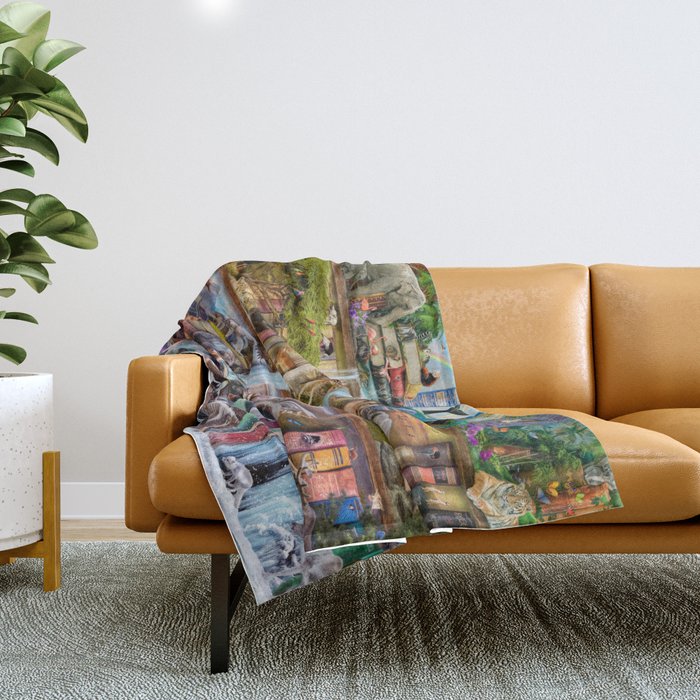 The Amazing Animal Kingdom Throw Blanket by Aimee Stewart Society6