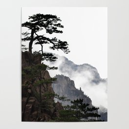 China Photography - Fog In Between The Huge Mountains In China Poster