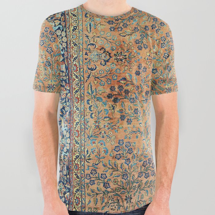 Kashan Floral Persian Carpet Print All Over Graphic Tee by Vicky  Brago-Mitchell®