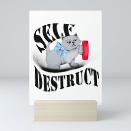 'Meow'tual Destruction Mini Art Print