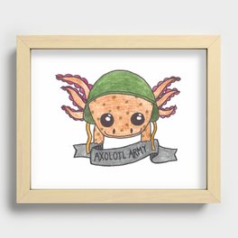 Copper Axolotl Recessed Framed Print