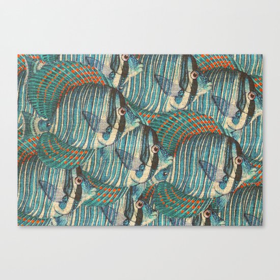 Crowd Fish 8 Canvas Print
