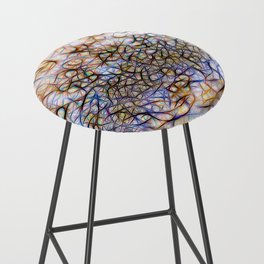 Dramatic Abstraction With Swirls Bar Stool