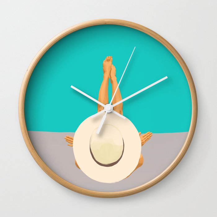 At The Beach Wall Clock