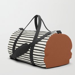 Burnt Orange x Stripes Duffle Bag