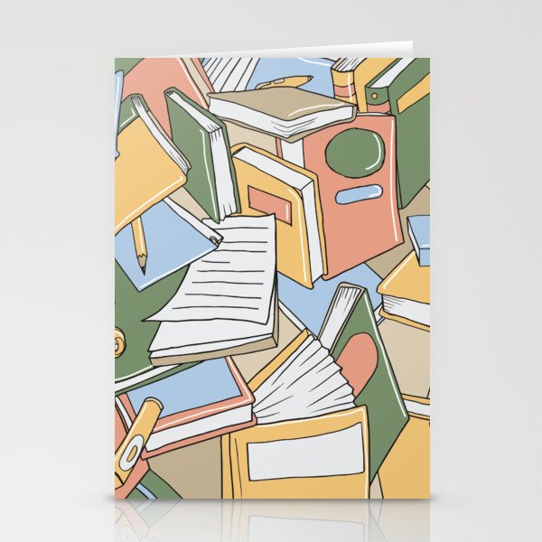 Knowledge is Power Books Notebooks Highlighters Pencils Teacher Stationery Cards