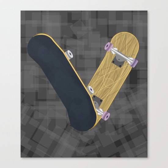 V for skateboard Canvas Print
