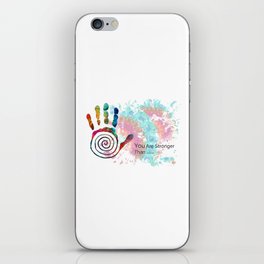 You Are Stronger Than Cancer Inspirational Art iPhone Skin