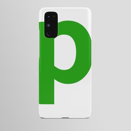 letter P (Green & White) Android Case