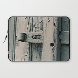 Detail of a old handle on an pastel green barn door | Street & Macro Photography | Fine Art Photo Print Laptop Sleeve