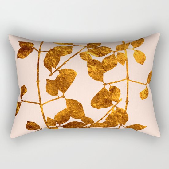 fall golden leaves Rectangular Pillow