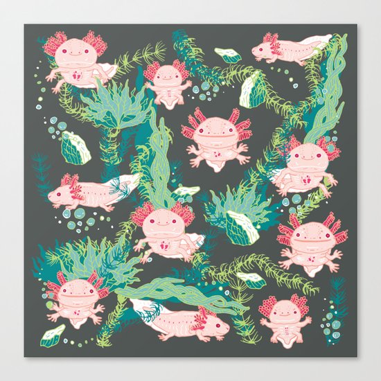 Baby Axolotl Canvas Print
