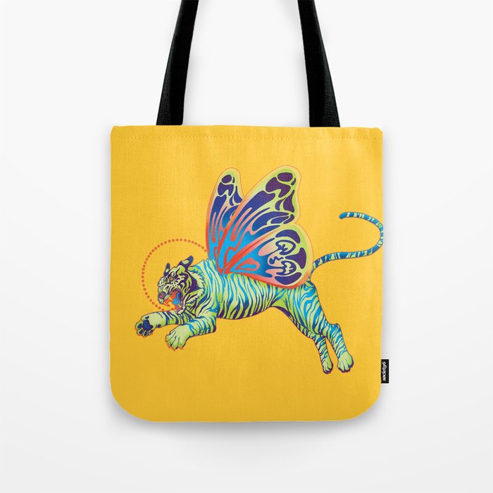 Psychedelic Tiger Moth Tote Bag