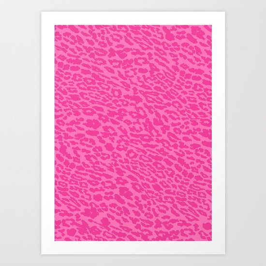 pink leopard Art Print