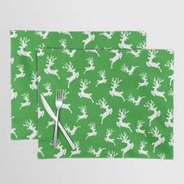 Happy Holidays Winter Green Deer Collection Placemat