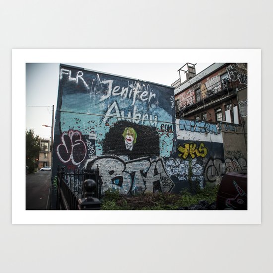Blue Street Art Art Print